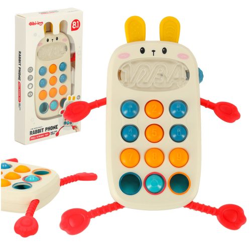Montessori szenzoros játék babáknak phone gombokkal emberi