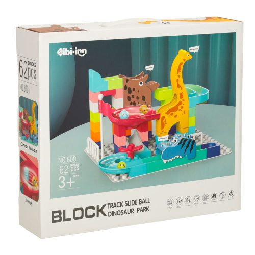 Kreatív blockkok dinoszaurusz park labdapálya 62db