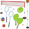 Sportkészlet 5in1 tollaslabda kosárlabda röplabda tennis frizbi