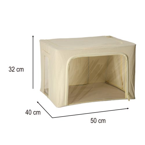 Ágyneműtartós szekrénybe, keretes táska ruhák és játékok tárolására, 66L