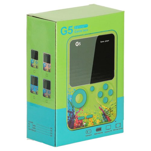 Mini elektronikus retró hordozható játékkonzol 500 játékkal, kék