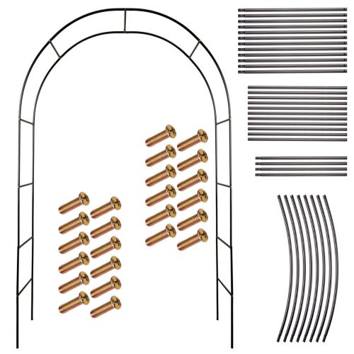 LUARO kerti pergola ívtartó rózsákhoz, virágokhoz, borostyánhoz, kúszónövényekhez, fémből készült 240 x 140 cm