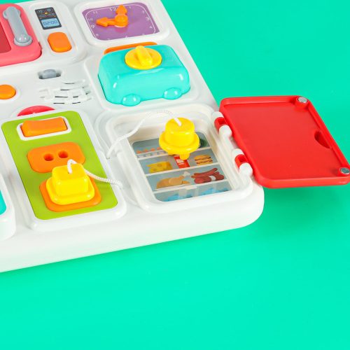 Érzékszervi manipulációs tábla montessori konyhaóra fényhang