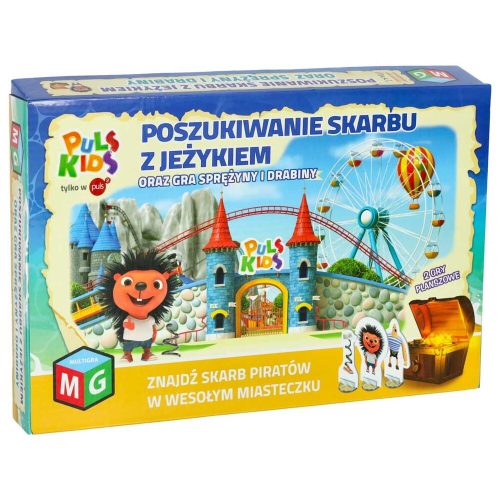 Kincskereső társasjáték süni rugókkal és létrákkal 5+ MULTIGRA